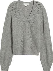 Treasure
Bond Oversize Pointelle V-Neck Sweater