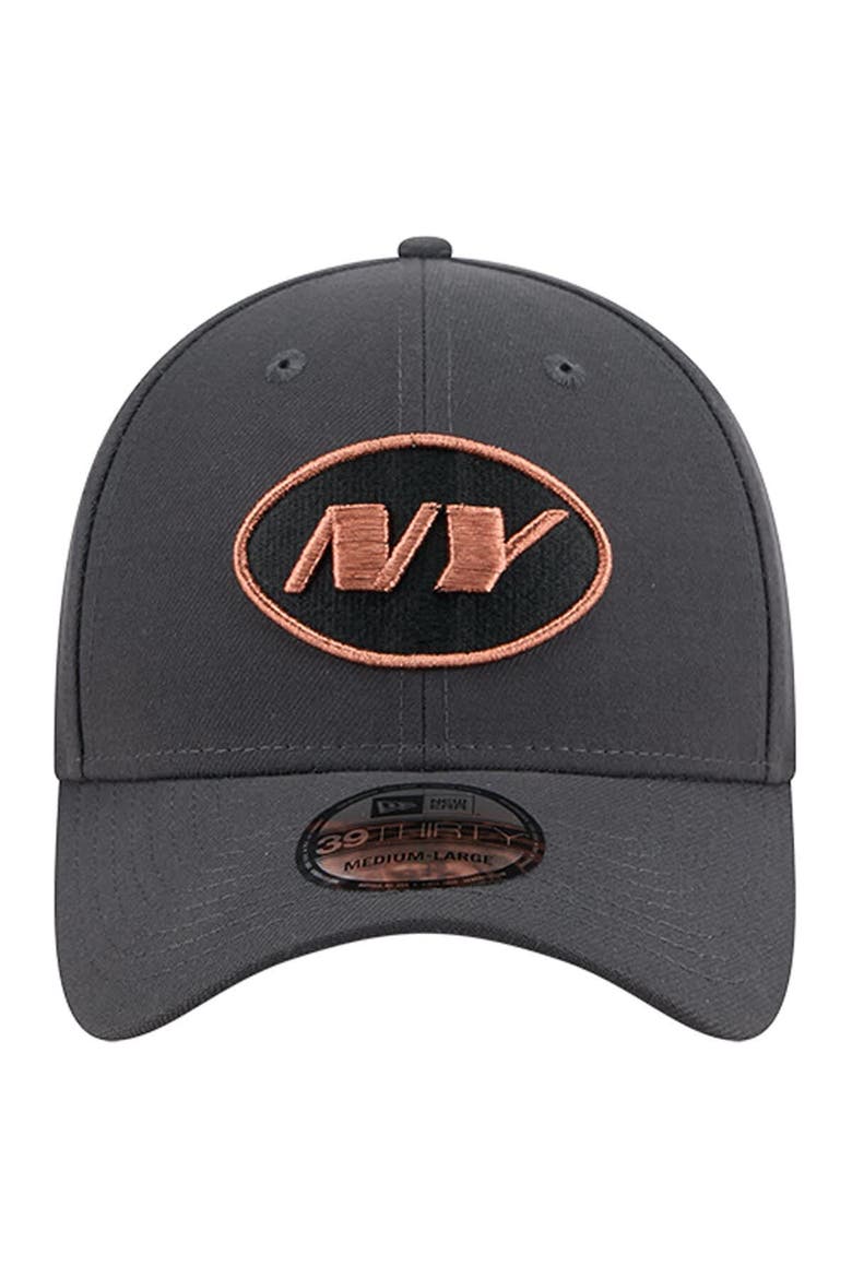Men's New Era  Gray New York Jets Empire 39THIRTY Flex Hat, Alternate, color, Gray