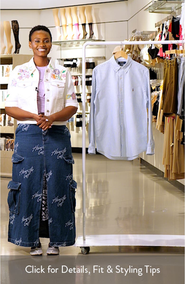 Classic Fit Stripe Seersucker Button-Down Shirt, sales video thumbnail