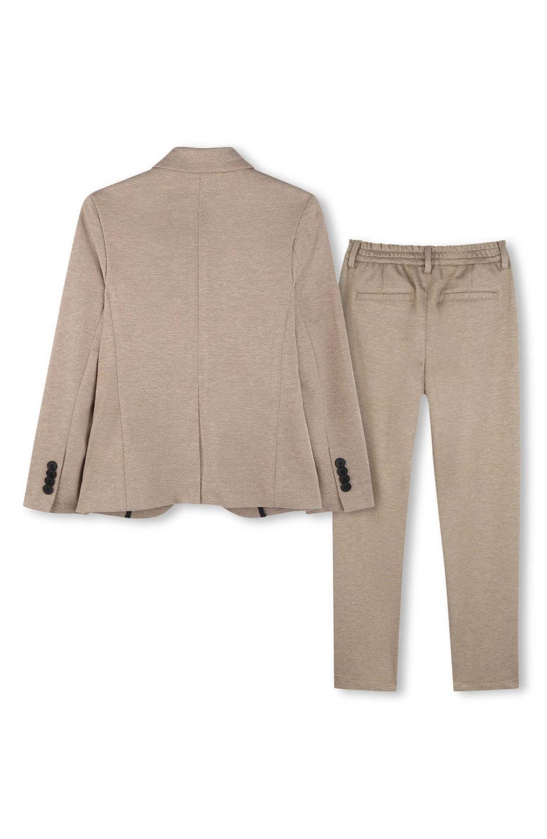 BOSS Kidswear Kids' Khaki Knit Suit, Alternate, color, 