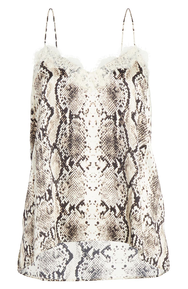 CAMI NYC The Racer Lace Trim Silk Camisole, Alternate, color, 