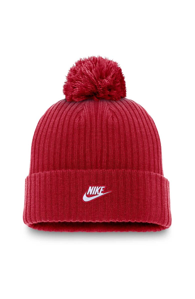 Nike Men's Nike Red Minnesota Twins Cooperstown Collection Patch Cuffed Knit Hat with Pom, Alternate, color, Red
