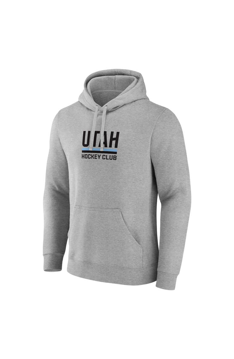 FANATICS Men's Fanatics Heather Gray Utah Hockey Club Secondary Logo Pullover Hoodie, Alternate, color, 