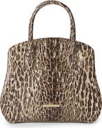Brahmin Rosetta Croc Embossed Leather Satchel
