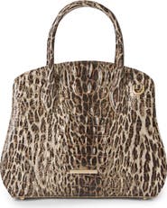 Brahmin Rosetta Croc Embossed Leather Satchel