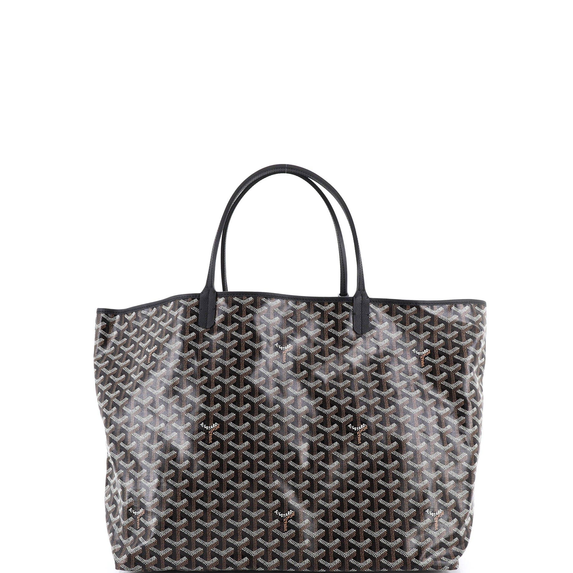 Pre-Owned Goyard Saint Louis Tote Coated Canvas GM, Alternate, color, Black