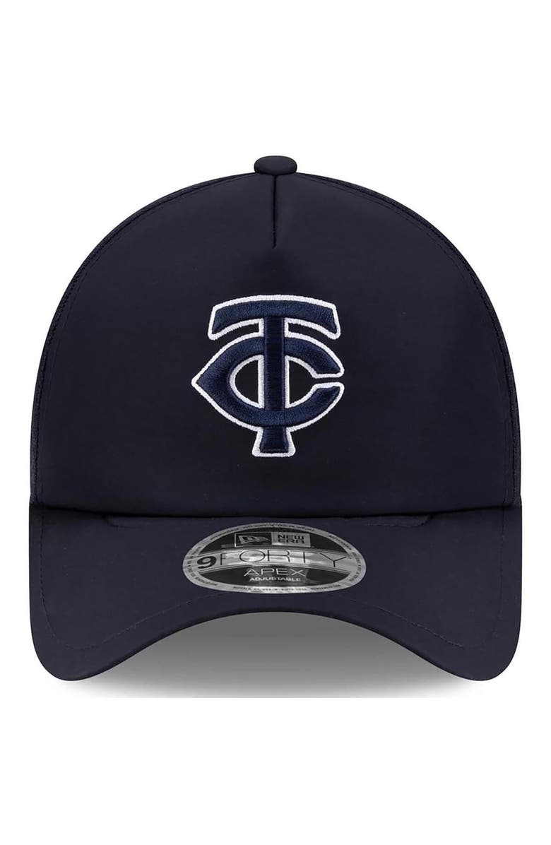 New Era Men's New Era Navy Minnesota Twins 2026 Batting Practice Apex 9FORTY Adjustable Trucker Hat, Alternate, color, Navy