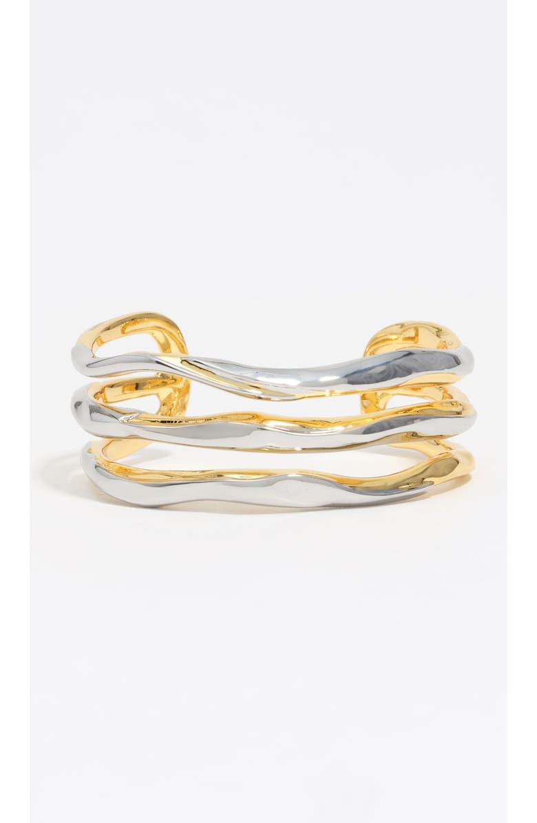 Bimba y Lola Textured Two-Tone Triple Rigid Bracelet, Alternate, color,