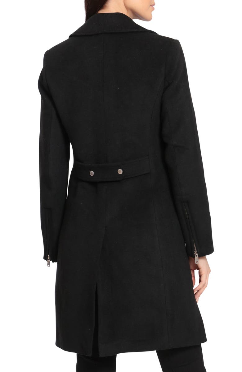 Avec Les Filles Twill Moto Coat, Alternate, color, 