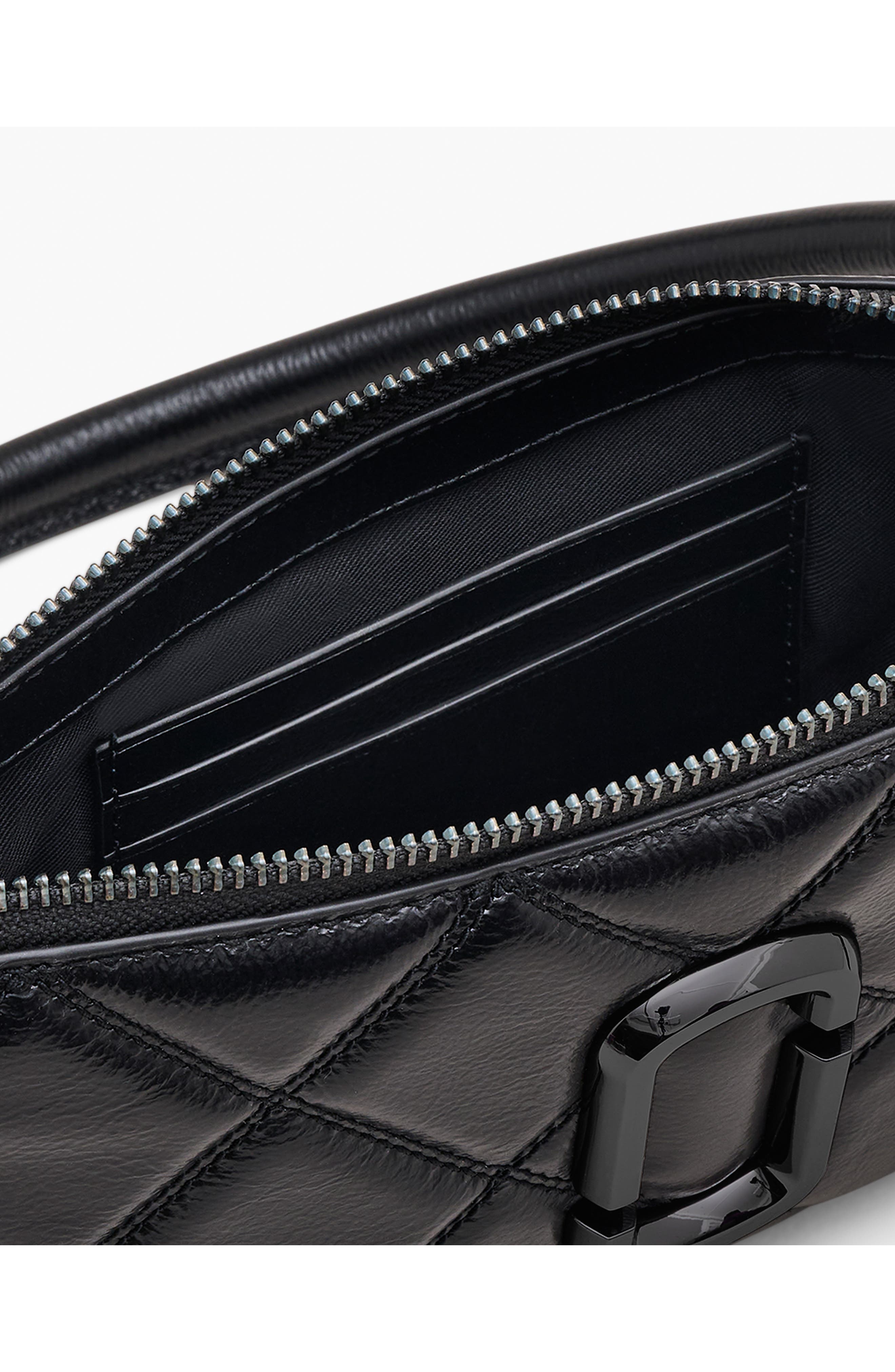 Marc Jacobs The Quilted Snapshot Pochette Bag, Alternate, color, Black