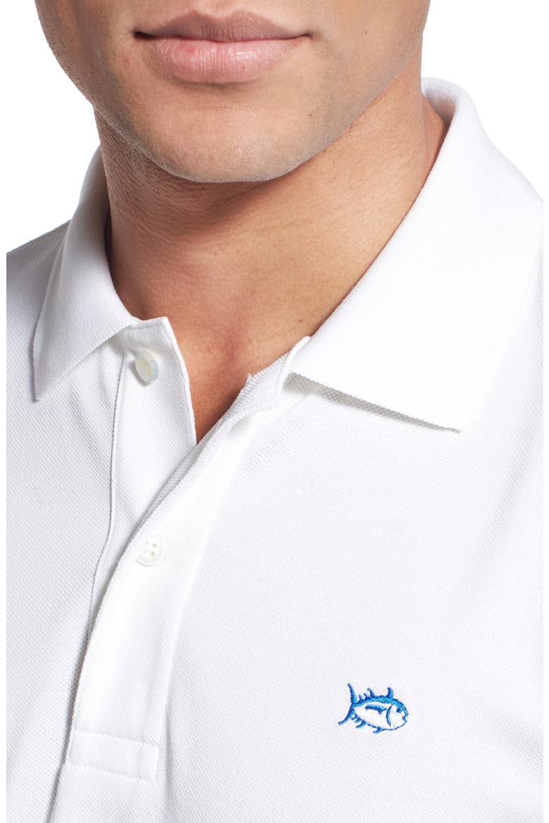 Skipjack Micro Piqué Stretch Cotton Polo, Alternate, color, WHITE