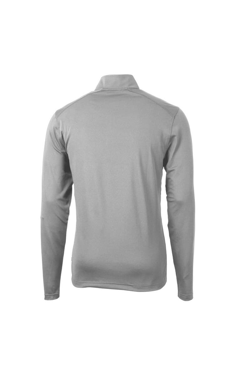 Cutter & Buck Men's Cutter & Buck Gray Louisville Cardinals Team Big & Tall Virtue Eco Pique Recycled Quarter-Zip Pullover Top, Alternate, color, 