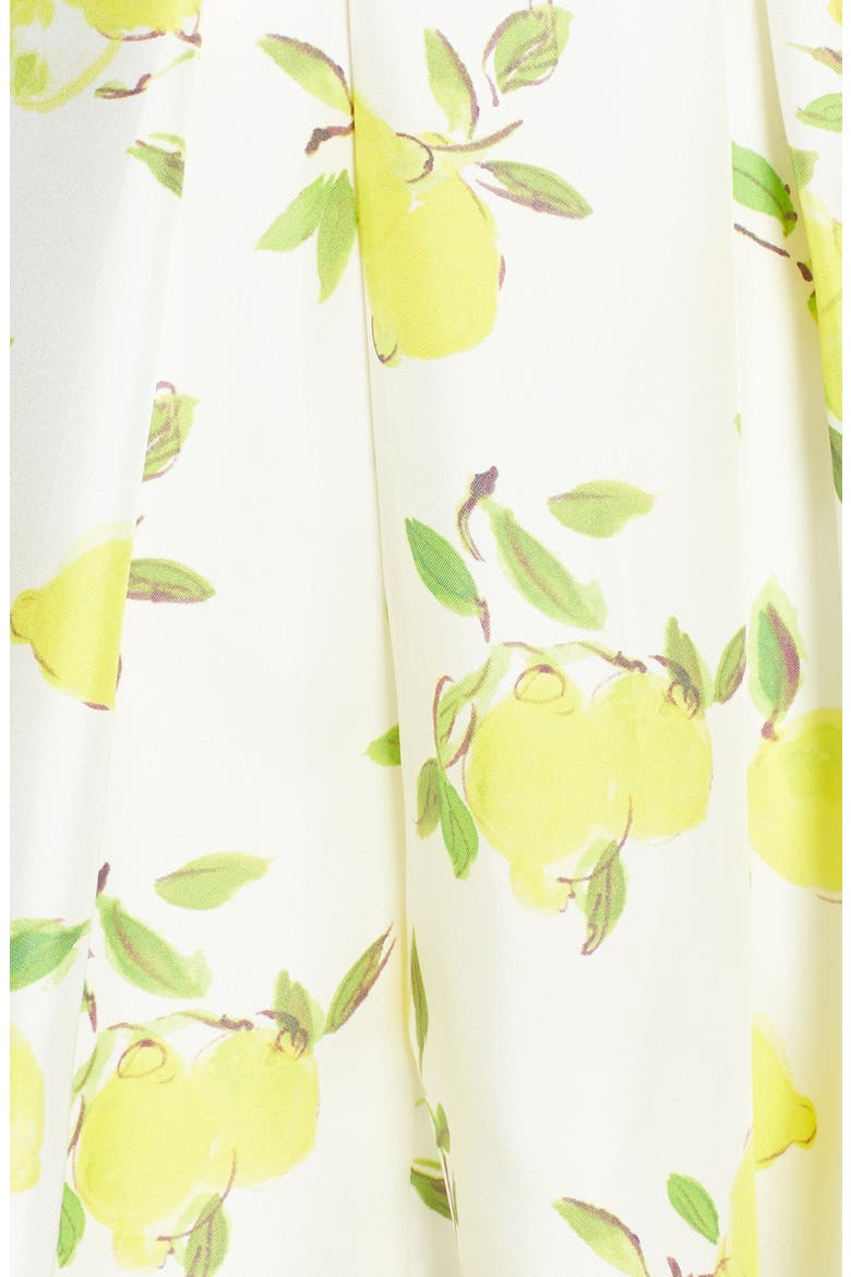'owen' print silk skirt, Alternate, color, LEMON