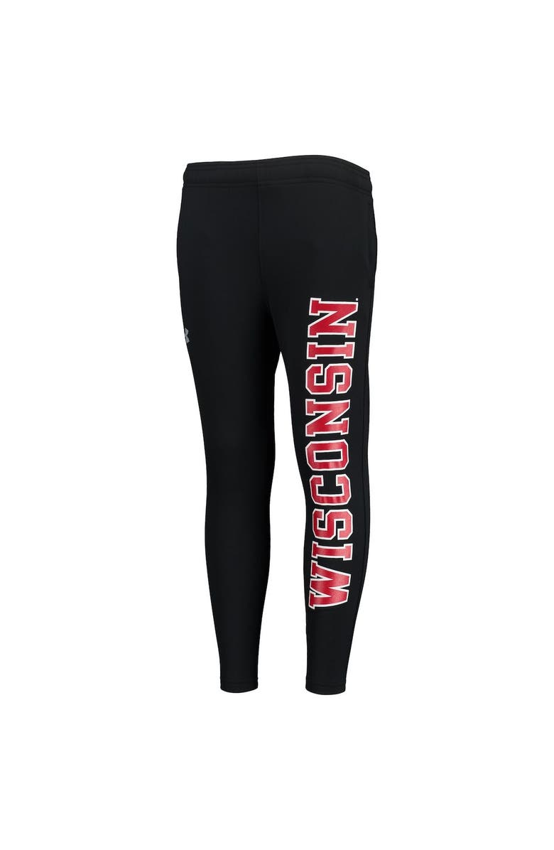 Under Armour Youth Under Armour Black Wisconsin Badgers Brawler Pants, Alternate, color, 