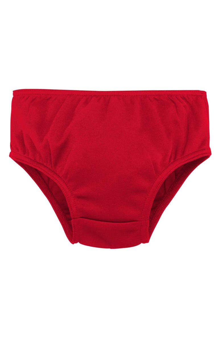 Outerstuff Girls Toddler Scarlet/Gray Ohio State Buckeyes Two-Piece Cheer Captain Jumper Dress & Bloomers Set, Alternate, color, Scarlet