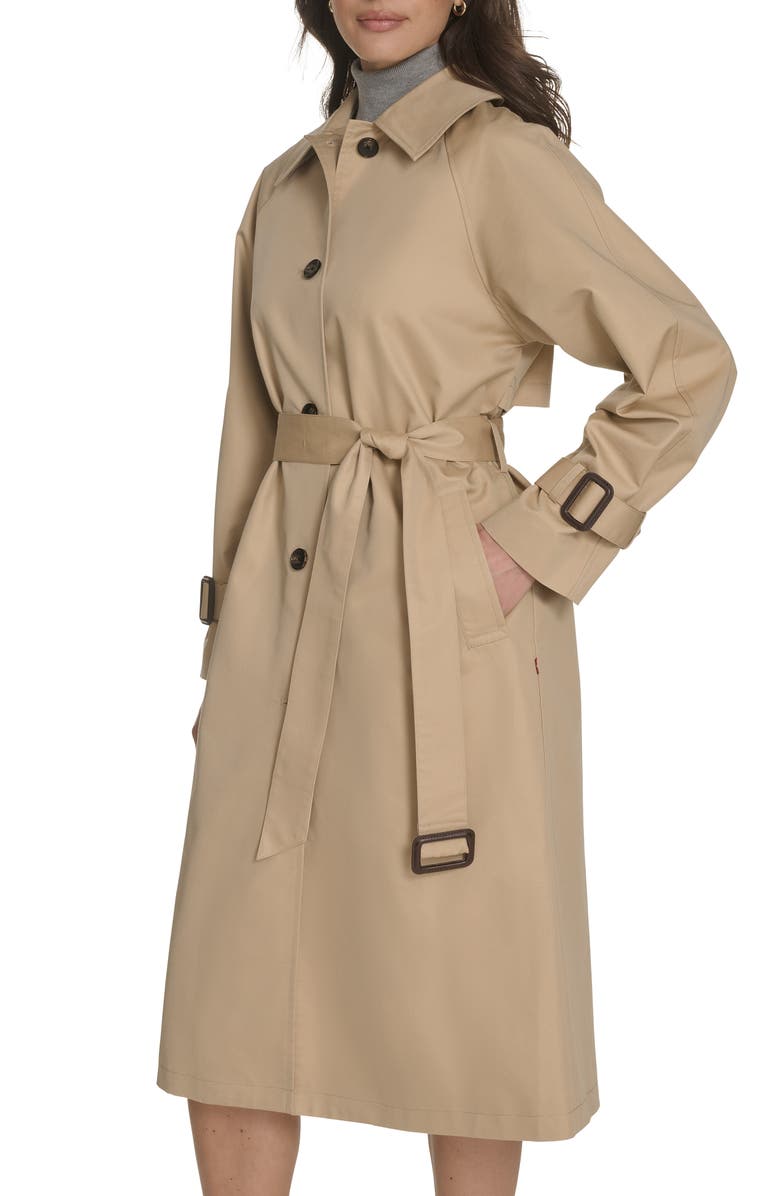 Levi's<sup>®</sup> Single Breasted Trench Coat, Alternate, color, Khaki