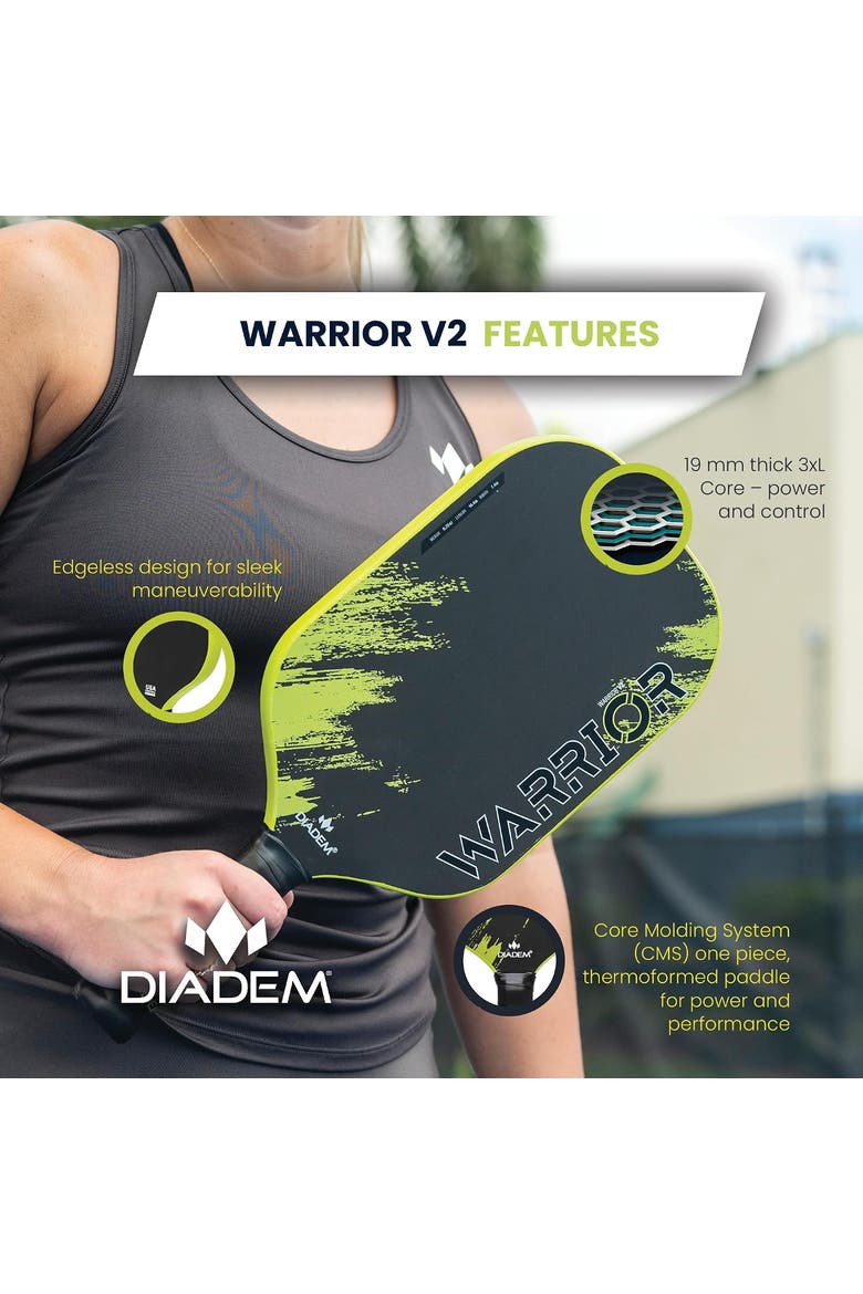 Warrior v2 Pickleball Paddle, Alternate, color, Yellow