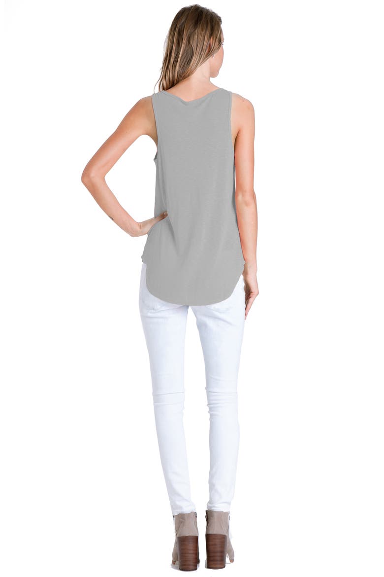 Boyfriend Pocket Tank, Alternate, color, HEATHER GREY