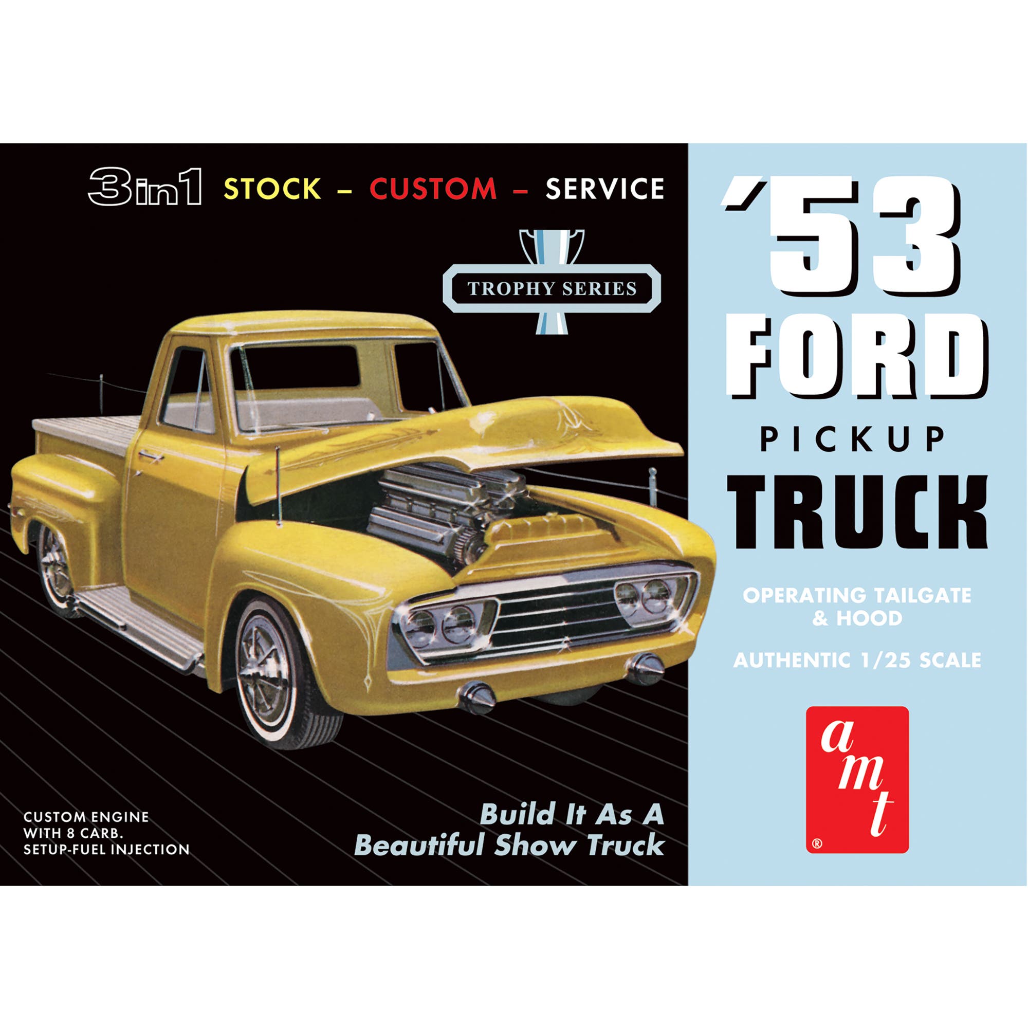 XAMT 1953 Ford Pickup 125 Scale Model Kit in Multicolored 