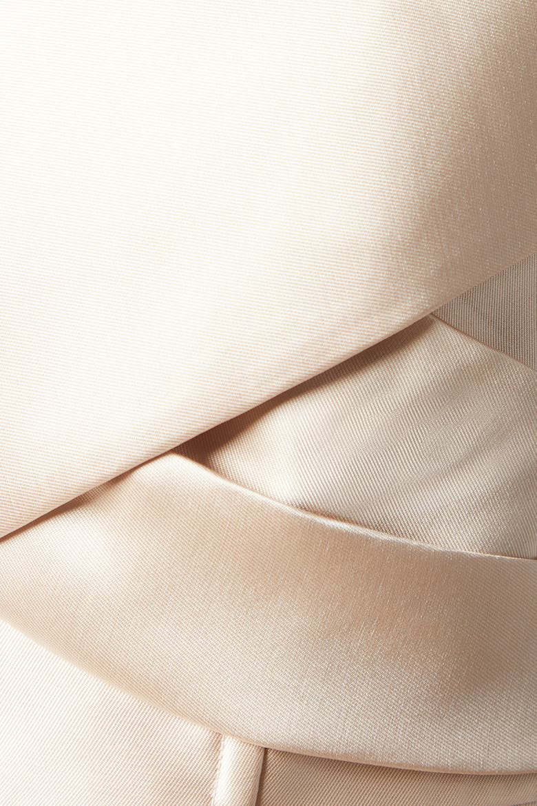 Bandeau Twill Bow Back Bridesmaids Dress, Alternate, color, Champagne