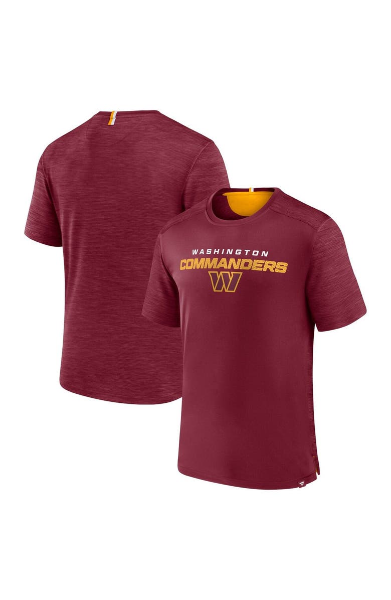 FANATICS Men's Fanatics Branded Burgundy Washington Commanders Defender Evo T-Shirt, Main, color, Burgundy