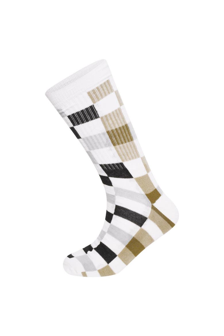 Gender Inclusive Henry Holland Checkerboard Socks, Main, color, White