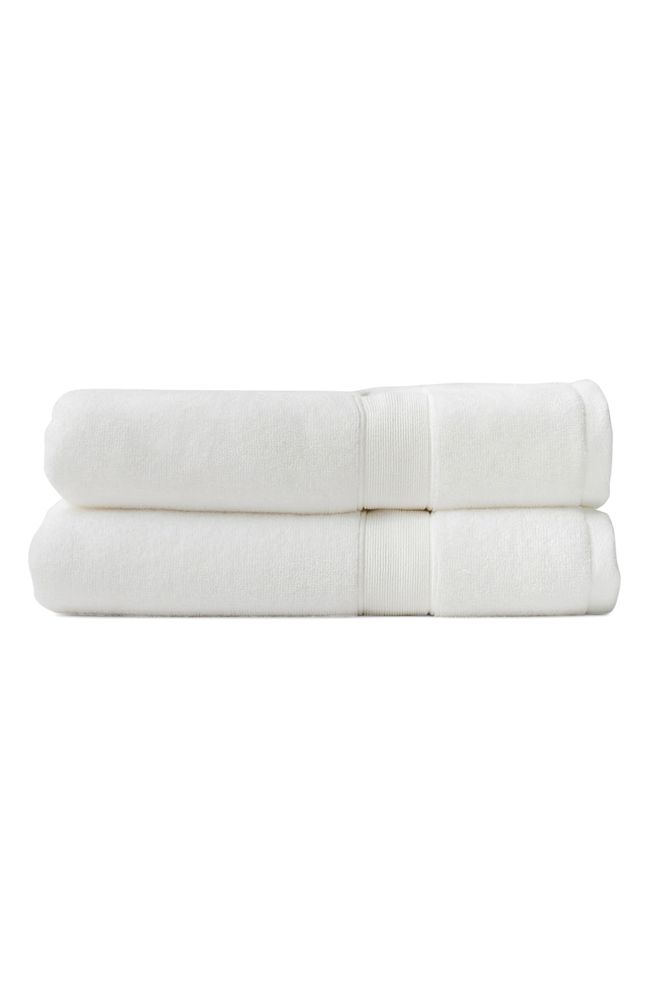 Cozy Earth Luxe Set of 2 Bath Towels - White