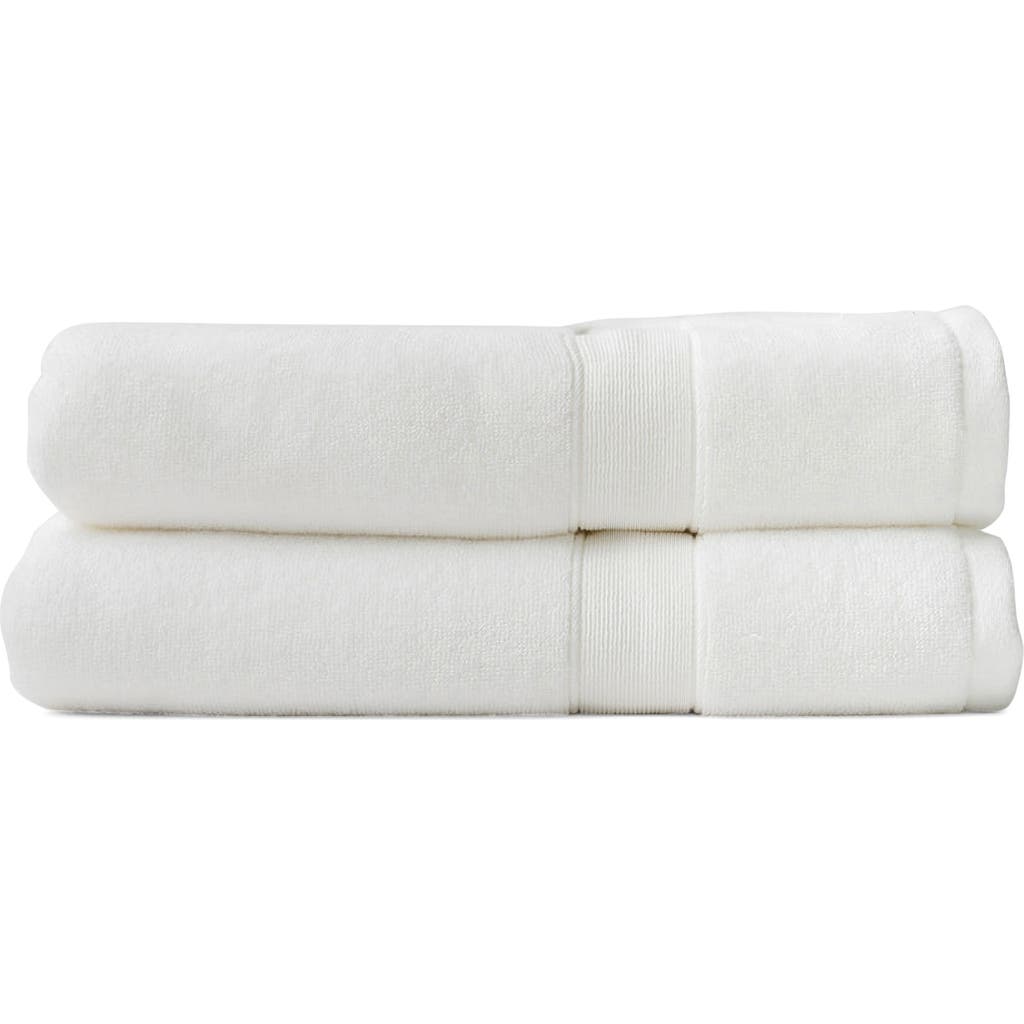 Cozy Earth Luxe Set Of 2 Bath Towels In White