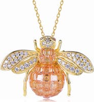 SUZY LEVIAN Cubic Zirconia Bumblebee Pendant Necklace
