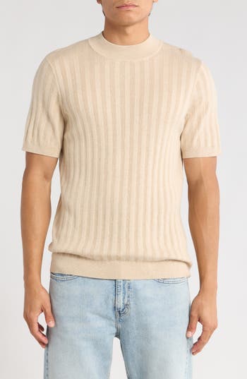 Abound Mock Neck Rib Sweater In Nude