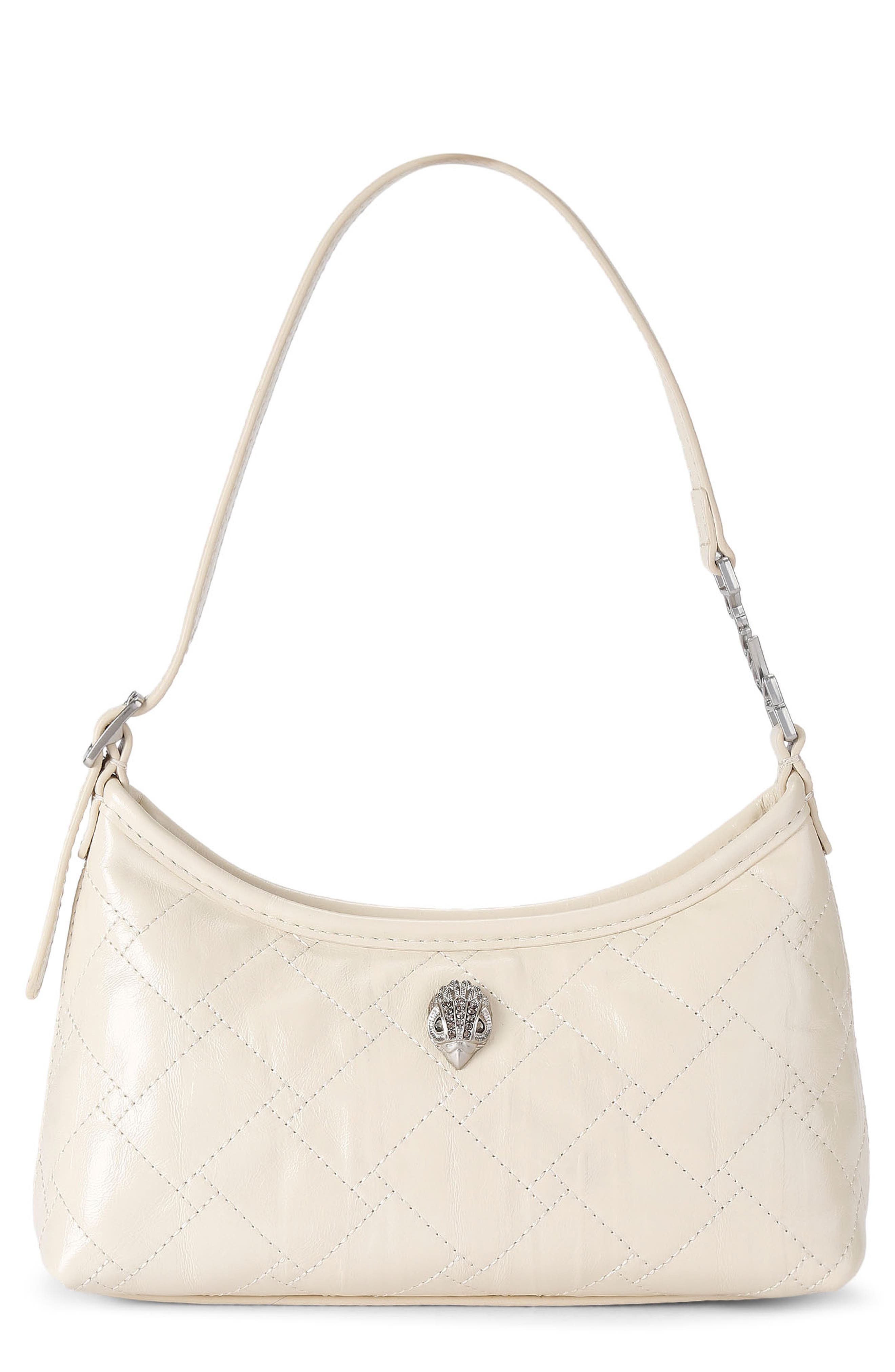 Kurt Sling Quilted Leather Shoulder Bag, Main, color, BONE