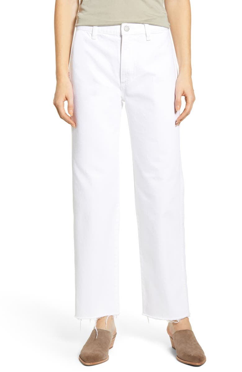 Boyish Jeans The Kirby High Waist Frayed Ankle Straight Leg Jeans, Main, color, 