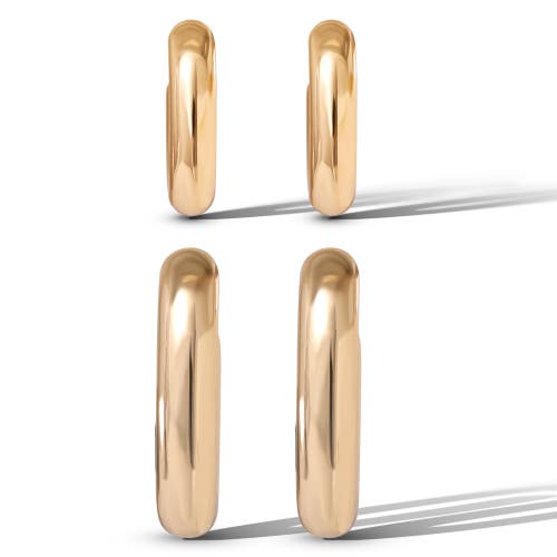 Jessica Simpson Gold-tone Hoop Earring Set In Gold