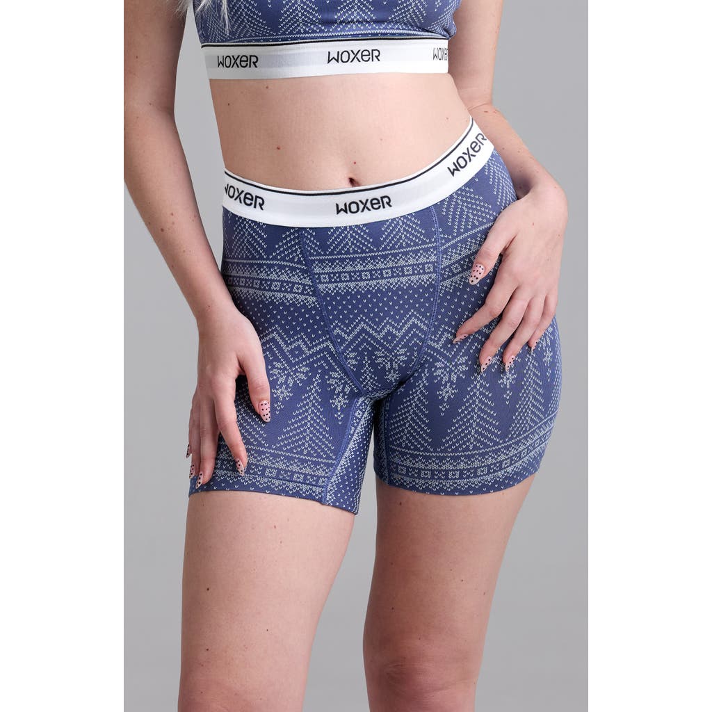 Woxer Baller High Rise Ultrasoft Boxer Briefs In Blue
