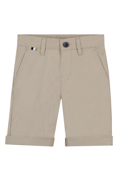 Kids' Flat Front Stretch Cotton Bermuda Shorts (Big Kid)