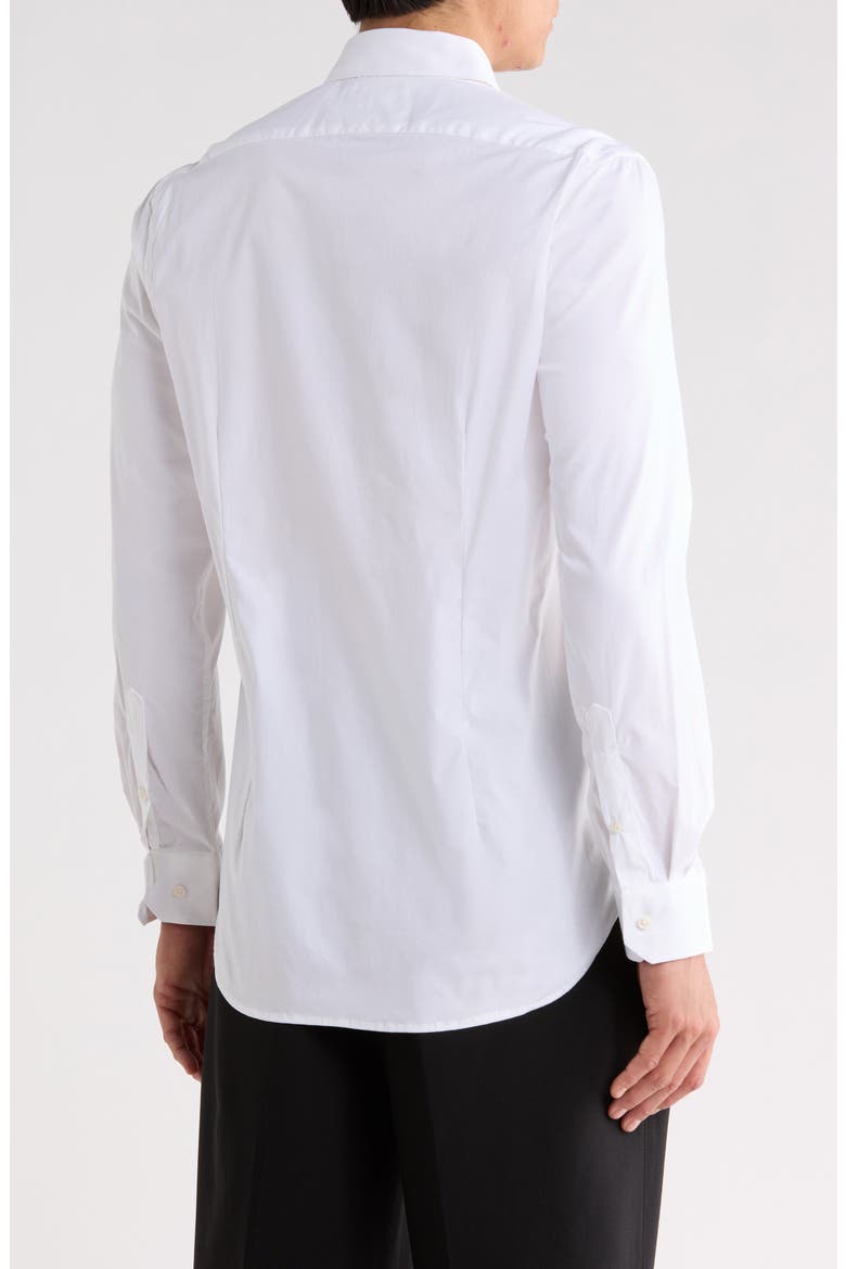 Slim Fit Solid Stretch Button-Up Shirt, Alternate, color, WHITE