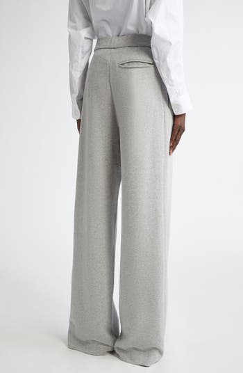 【送料関税込/国内発】DRIES VAN NOTEN HARTIA COTTON TROUSERS Dries Van Noten Hartia Pleated Cotton Wide Leg Sweatpants