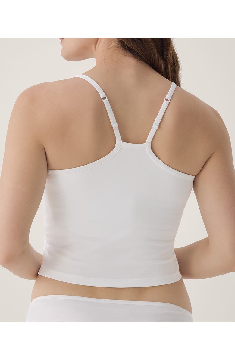 Pact Organic Cotton Everyday Shelf Bra Cropped Camisole, Alternate, color, White
