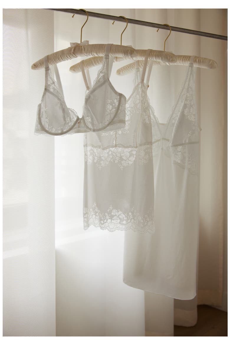 Modern Affair Lace Trim Chemise, Alternate, color, WHITE