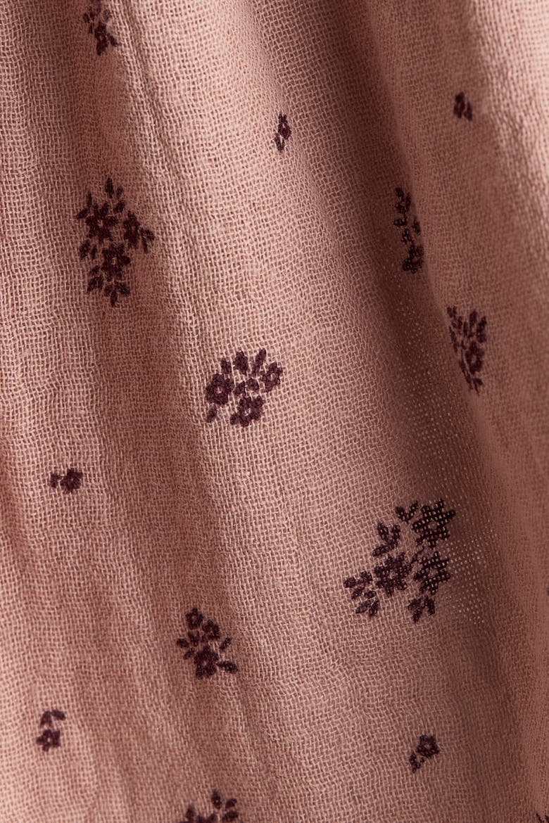 Cotton Muslin Dress, Alternate, color, Dusty pink/floral