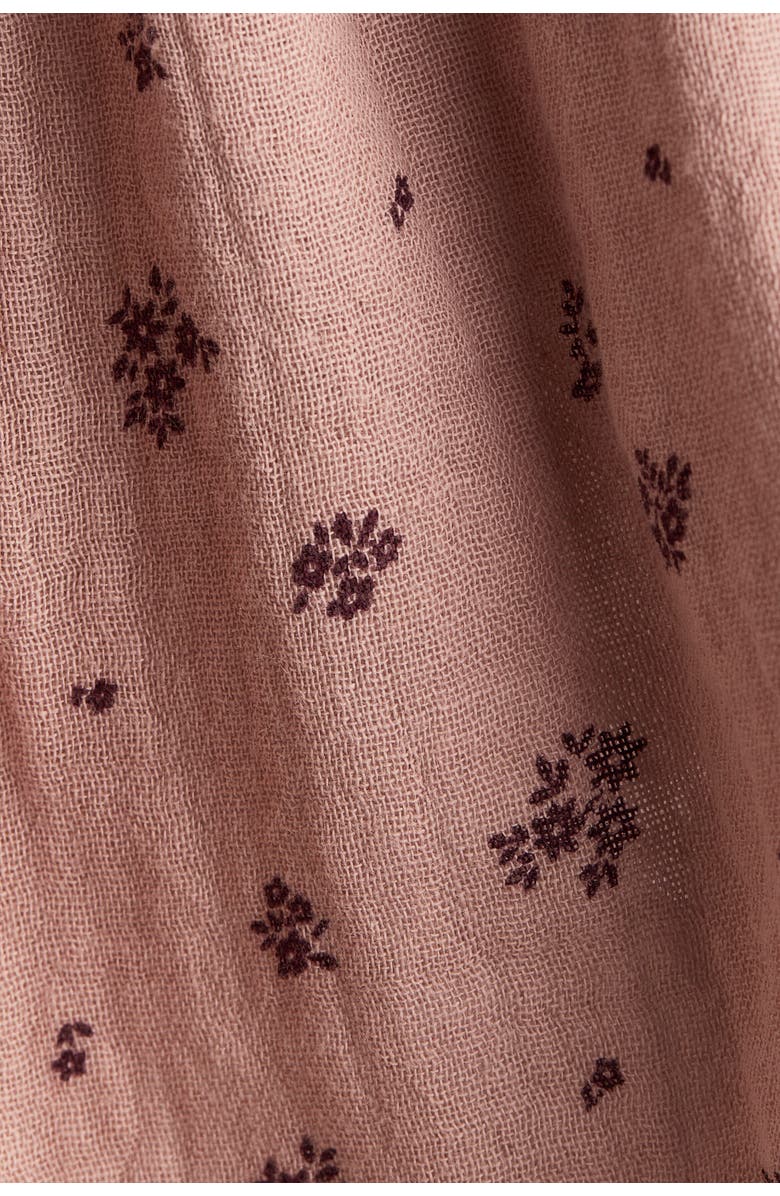H&M Cotton Muslin Dress, Alternate, color, Dusty Pink/Floral