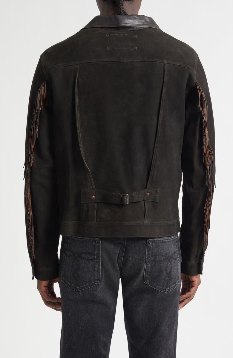 Double RL Pickett Suede Jacket, Alternate, color, Black