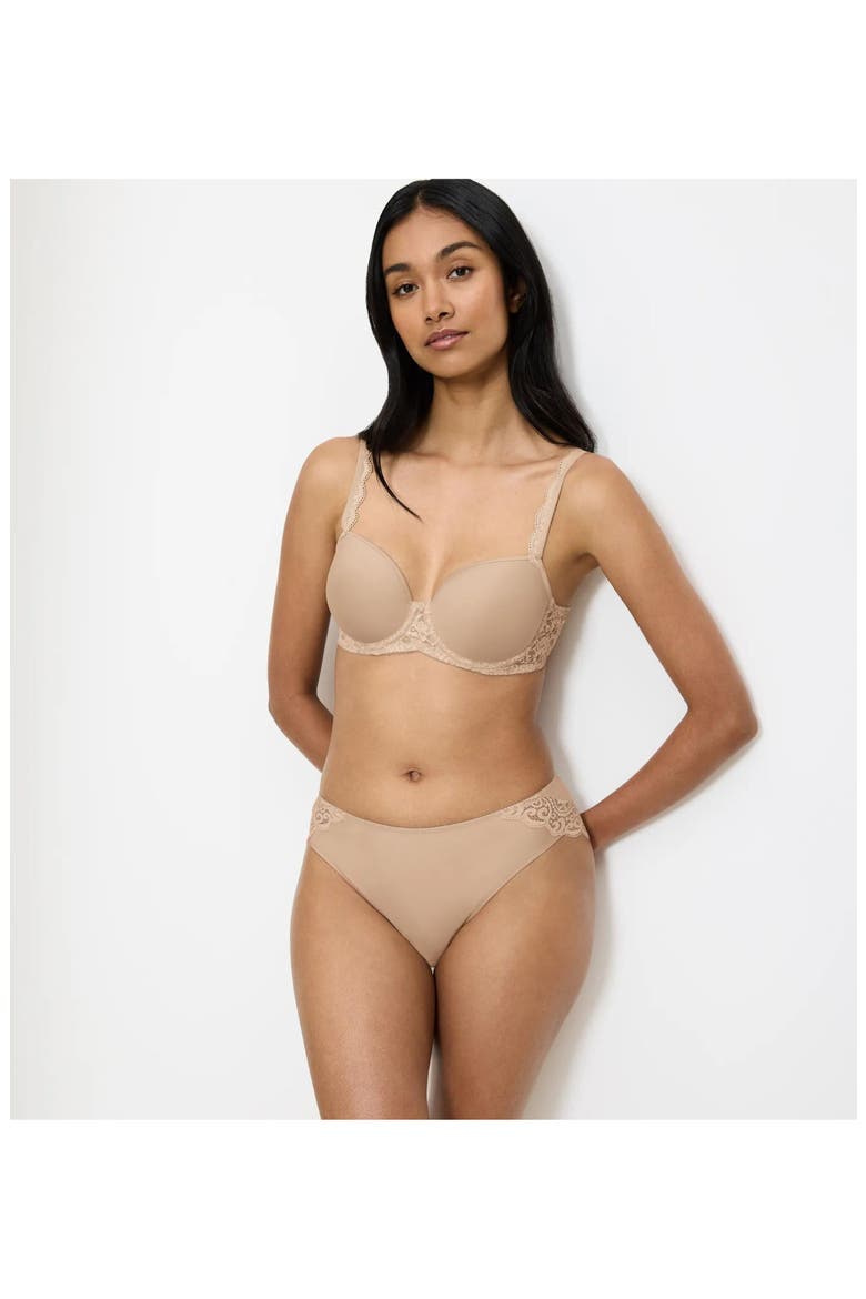Amourette Wired Padded Bra, Alternate, color, SKIN