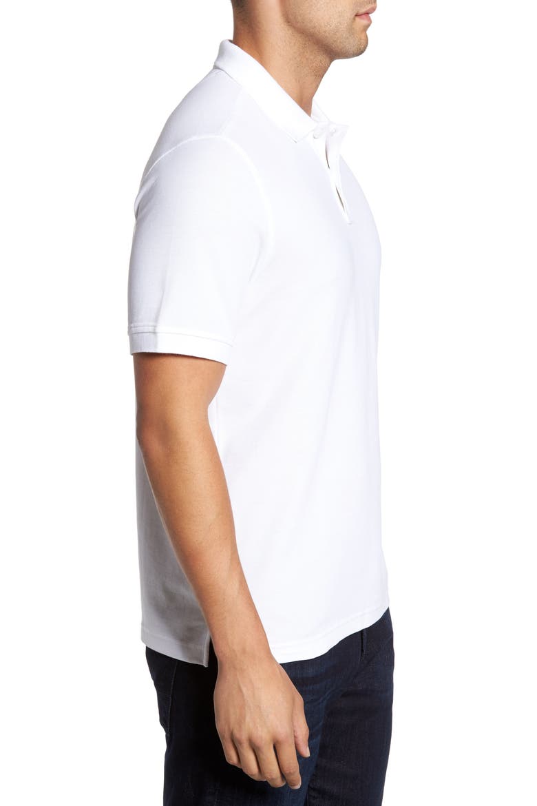 Regular Fit Piqué Polo, Alternate, color, WHITE