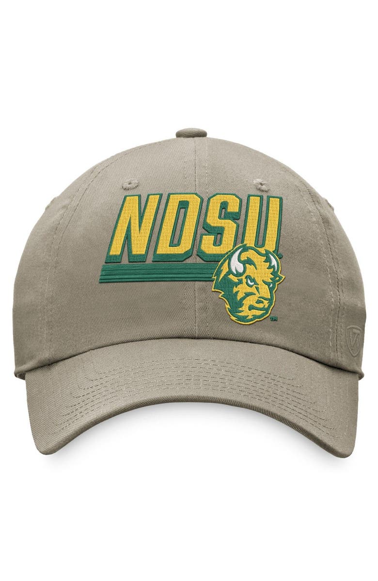 TOP OF THE WORLD Men's Top of the World Khaki NDSU Bison Slice Adjustable Hat, Alternate, color, Khaki