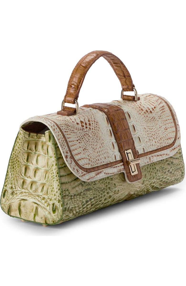 Brahmin Dayan Colorblock Croc Embossed Leather Top Handle Bag, Alternate, color,