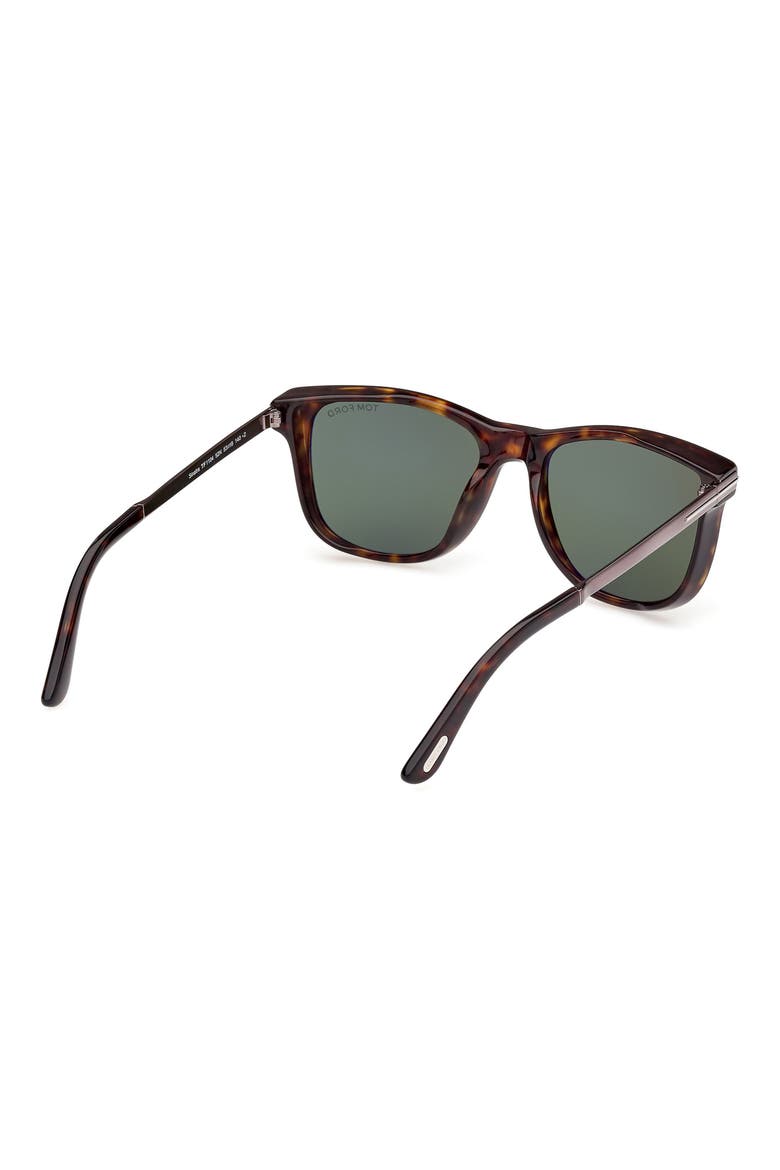 53mm Square Sunglasses, Alternate, color, HAVANA GUNMETAL / GREEN