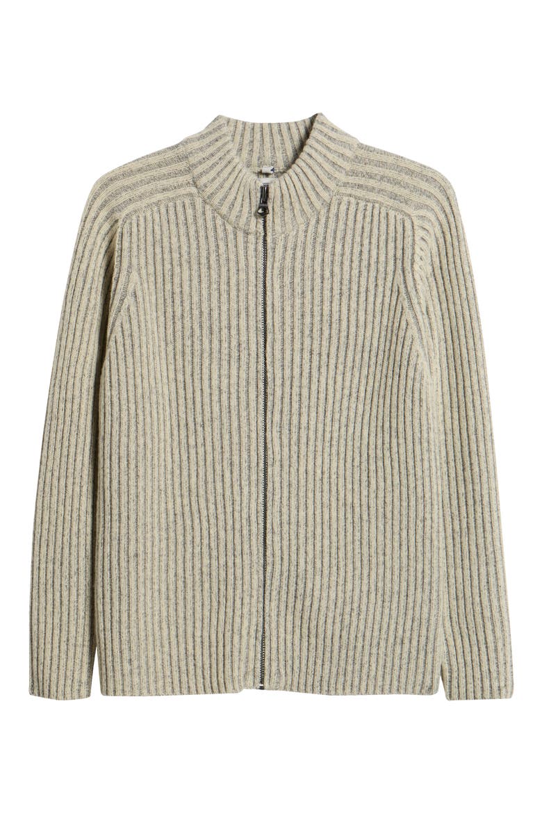 Two-Tone Zip Front Sweater, Alternate, color, OATMEAL