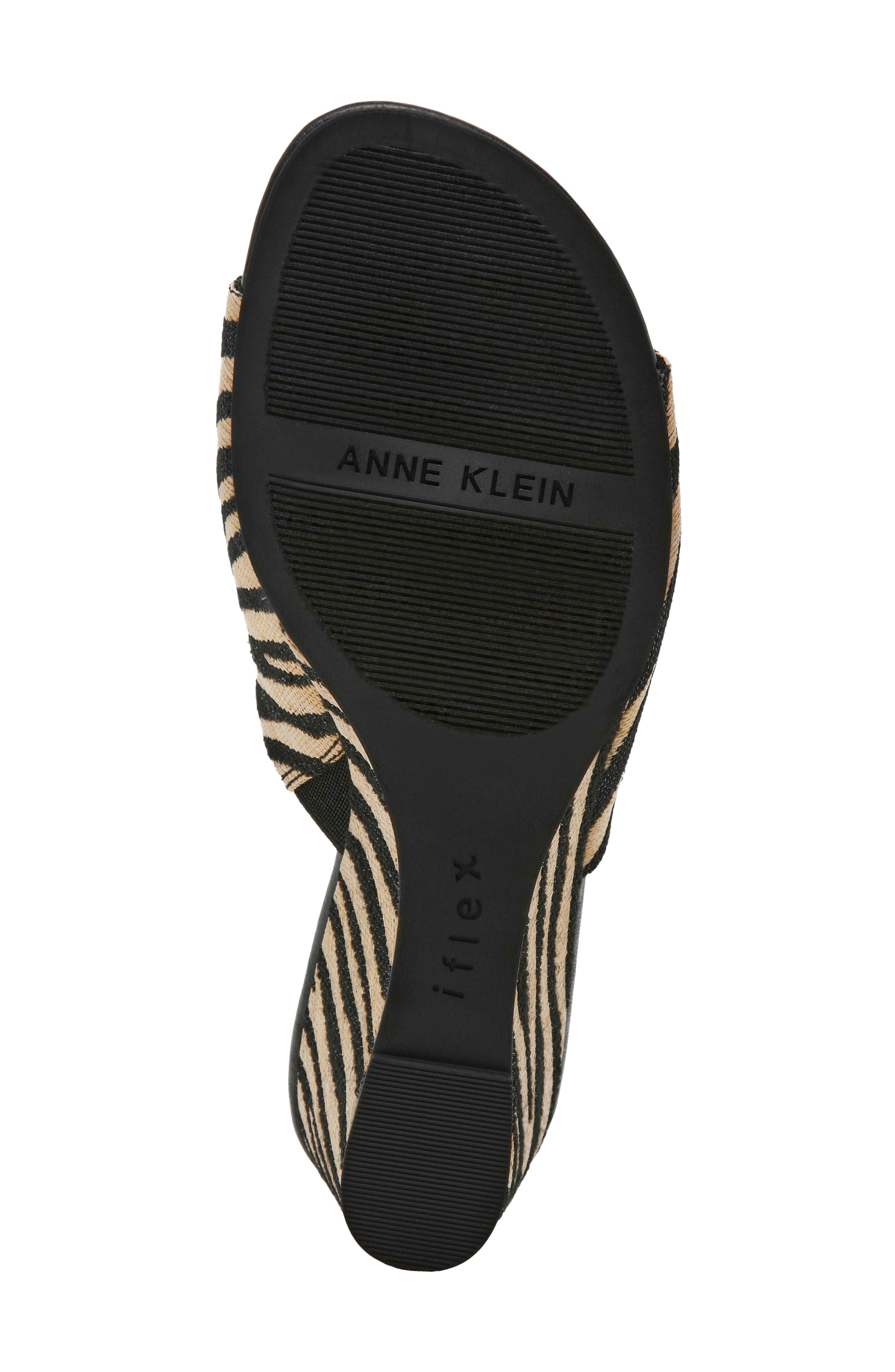 Charisma Wedge Slide Sandal, Alternate, color, ZEBRA RAFFIA