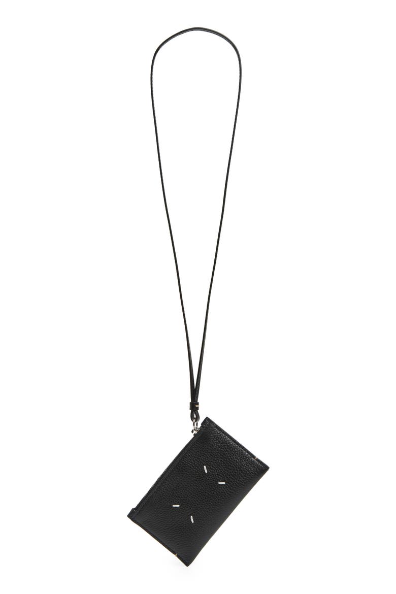 Small MM4 Leather Pouch, Alternate, color, BLACK/ BLACK/ BLACK